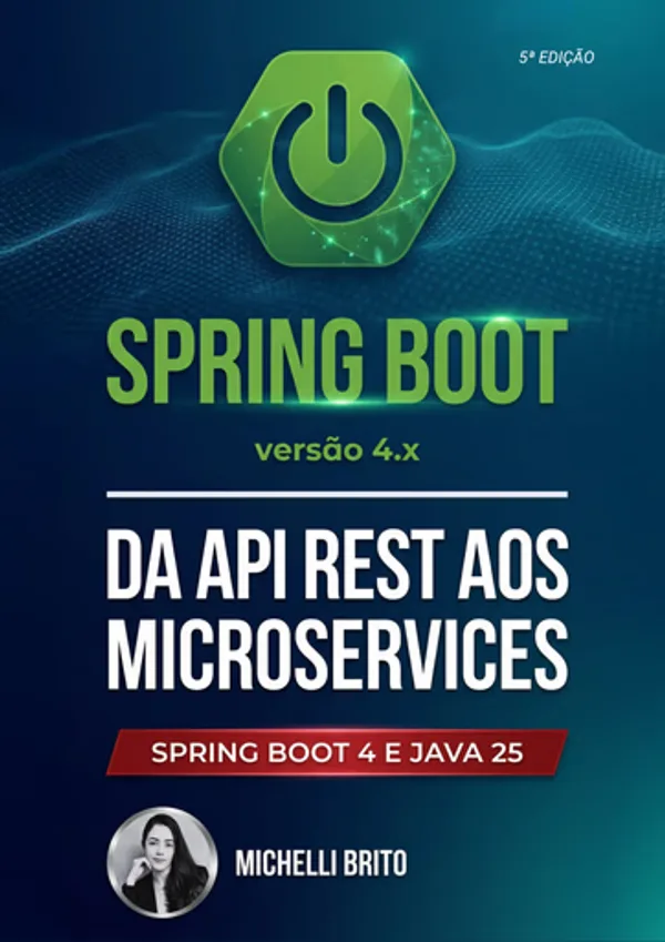 Capa oficial do E-book Spring Boot por Michelli Brito